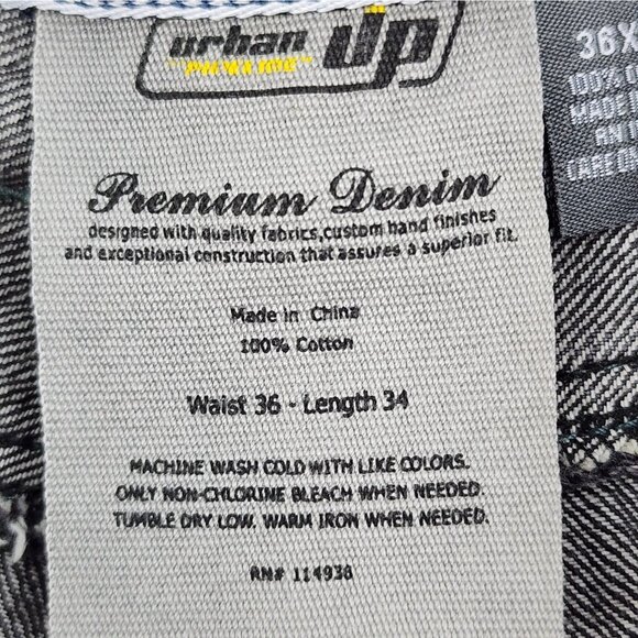 Urban Pipeline Urban Up Jeans Mens 36x34 Black Low Rise Bootcut Denim NWT - Picture 10 of 11